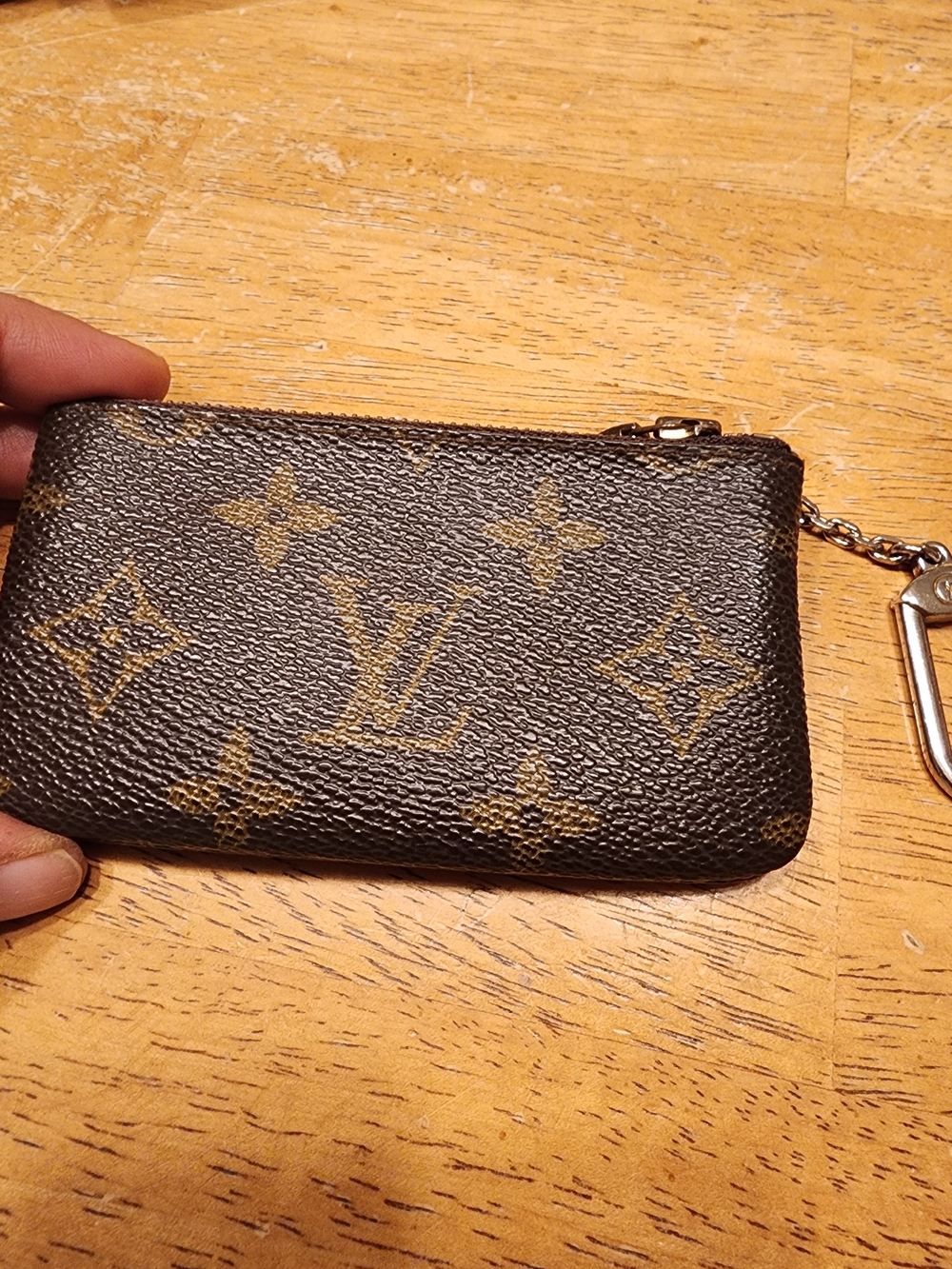 Louis Vuitton Monogram Key Pouch in Brown with Silver-Tone Hardware - Picture 3 of 15